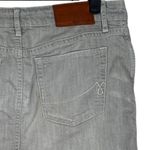 Martin + Osa Distressed Raw Hem Stretchy Mini Jean Skirt 10 Grey Washed #3594 Gray Photo 9