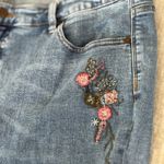 Soft Surroundings  Jean 18W Ultimate Straight Crop Women‎ Denim Boho Embroidery Photo 2