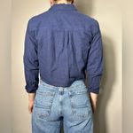 Universal Threads Universal Thread Blue Button Up Cropped Longsleeve Size Small Photo 1