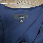 Lulus  My Whole Heart Dark Navy Blue Long Sleeve Wrap
Dress Photo 4
