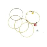 Gold toned bangle set of 5 bracelets Gold Photo 0