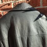 Jacqueline Ferrar  Genuine Leather Women Black Double Breasted Jacket Size XL Photo 7