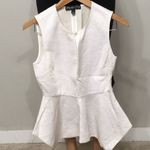 Elizabeth and James Yumi Keyhole Peplum Top.Ivory Photo 5