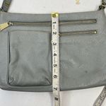 Fossil Piper Crossbody Bag Gray Blue Pebbled Leather Zip Top Purse Pockets Photo 11