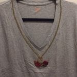 Joe Fresh  Embellished Cherry V-Neck T-Shirt. NWOT Photo 1