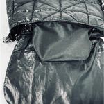 Chico's Quilted Puffer Baguette Black Bag Photo 9