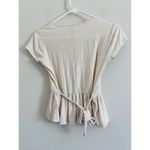 Urban Outfitters  Cream Deep V Neck Top Size medium Photo 1