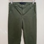 Veronica Beard  Ayla Chino Pants High Rise Relaxed Fit Stretch Army Green Size 25 Photo 3