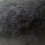 Johnny Was  Semi-Sheer Black Tank With Blue Embroidery‎ Cupro Rayon Size XS EUC Photo 3