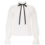 Monique Lhuillier ML White Victorian Top - XS Photo 0