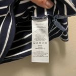 Nautica Long Sleeve Top Navy Blue White Striped Pullover 100% Cotton Sz M Photo 4
