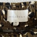 MELLODAY Leopard Green Black Cream Jogger Pants Elastic Waist XL Photo 1