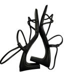 ON 34th Women's Square Open Toe Strappy Slingback Dress Sandals Black Size 9M Photo 6