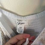 Japna  White Maxi Dress with Tan Detailing size medium Photo 7