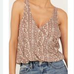 Free People Top NWT your twisted tank Brown (xsmall) abstract bohemian slouchy Photo 0