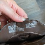 Embroidered Pointed Toe Bronze Embellishment Dark Brown Heeled Cowboy Boots Sz 9 Photo 7