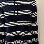 Tommy Hilfiger  Navy White Striped Long Sleeve Cowl Neck Top Women’s Size Medium Photo 0