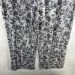 Royalty For Me Women's High Rise Frayed Linen ankle Pants Size XL Blue Floral Photo 8