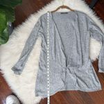 Heather Grey Open Sweater Super soft Gray Size L Photo 6