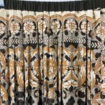 Women's 12 Pleated Vintage Boho Leopard Medieval Print Midi Stretchy Waist Skirt Photo 1