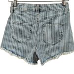 Happily Grey Women's High Rise Striped Denim Shorts Photo 4