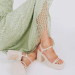 Chinese Laundry  White Avianna Heels Photo 1