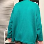 Green Chunky Knit Oversized Cardigan Large Photo 3