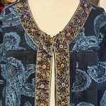 New Direction beaded Paisley type print Embroidered Jacket women’s size 1X Photo 1