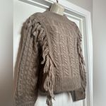 Altar'd State Altar’d State Brown Fringe Acrylic Knit Women’s Unique Long Sleeve Sweater Sz M Photo 1