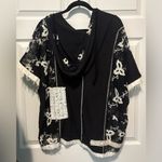 POL Black and Cream Embroidered Blouse Photo 4
