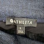 Athleta  Navy Herringbone Textured Leggings Pants Side Pocket Large Photo 7