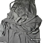 Lulus Black Tie Optional Satin Ruffled Midi Dress Photo 7