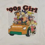 Nickelodeon 90s Girl comic print white colorful cropped mini Baby Tee T-Shirt Photo 3
