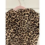 Etcetera  Leopard Print Velvet Cap Sleeves Scarf Neck Sheath Dress, 0 Photo 6
