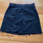 Madewell  Denim Frisco Mini Skirt in Lunar Wash Black Denim Raw Ham Mini Skirt 25 Photo 6