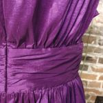 Gabrielle Union Ruffled Rosette Dress Womens Medium Plum Wedding Cocktail Party Purple Photo 8