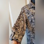 Dana Buchman  Women's Long Sleeve Snake Print Button Front Blouse Size medium Photo 2