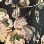 J.Crew Black Watercolor Floral Long Sleeve Tulip Hem Wrap Dress Size 18 Photo 7