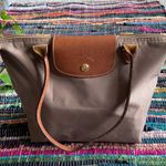 Longchamp Le Pilage Nylon Brown Tote Bag Purse Photo 0