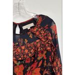 Ann Taylor  Loft red/orange ruffle long sleeve blouse. - Size S Photo 1