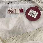 SO  Lace Top Woven Gauze Tank Dress — New White XS Photo 3