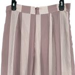 Leith Womens Striped Wide-Leg Cropped Pants Purple Lavender White Size Medium Photo 4