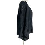 Ramy Brook  Small  Top Blouse Black Bell Sleeve Photo 3