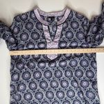 Talbots  Medallion Print Tunic Top Large Coastal Lightweight Cotton Resort Boho Photo 8