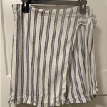 Club Monaco  Size 10 Stretch Waist Linen Blend Side‎ Tie Side Zip Skirt Photo 0