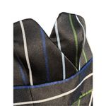 Emporio Armani NWT Draped Metallic-Stripe Strapless Dress Black Size IT 40/US 4 Photo 4