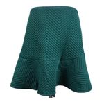 Line and Dot Mini Skirt Green Daria Quilted Flared Peplum Hem Cotton Revolve NWT Photo 1