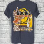 Gildan Crewneck graphic print t-shirt docks beach house port Clinton Ohio sz S Photo 4