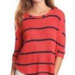 Splendid  Crew Neck Oversized Striped Sweater Size Medium Photo 0