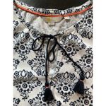 Boden Dress US6R White Blue Floral V Photo 4